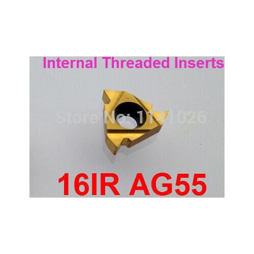 16IR AG55 Tungsten Carbide Threading Lathe Inserts Tungsten Carbide Threading Inserts 55 degree External Threading Inserts