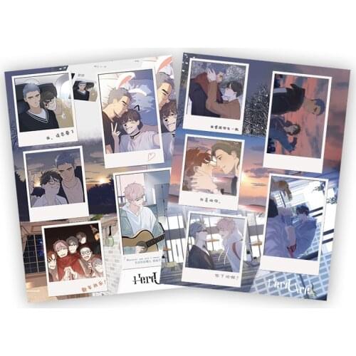 2 Sheets/Set Here U Are Decorative Sticker Li Huan, Yu Yang Cartoon Characters Diary Scrapbooking Label Stickers