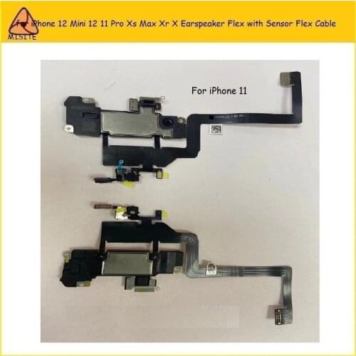 2Pcs Test Earspeaker inner Parts For iPhone 12 Mini 12 11 Pro Xs Max Xr X Earpiece Speaker Flxe with proximity Sensor Flex