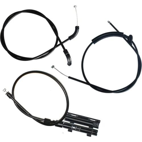 3PCS Engine Hood Release Cable Bowden Cable Kit for BMW E65 E66 7Er 51237197474