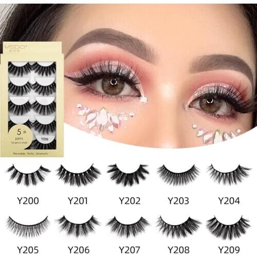 AY New Beauty Makeup 5Pair lashes mink lashes lashes 3D mink lashes Woman Makeup Tools Mink Eyelashes Wholesale lashes vendors