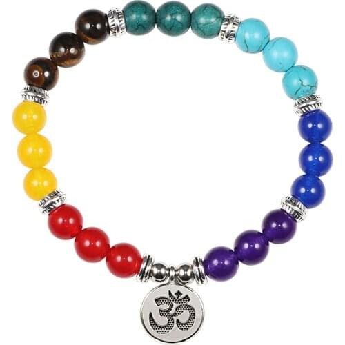 7 Chakra Healing Beaded Bracelet for Women Men Reiki Buddha Player Natural Stone Charm Bracelets Handmade Fashion Yoga Jewelry