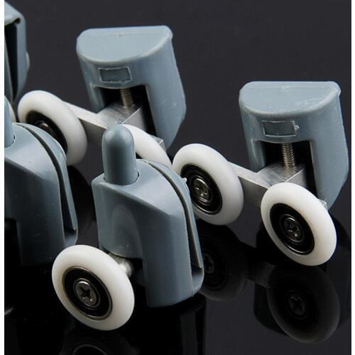 8* Shower Rooms Cabins Pulley &Shower Room Roller /Runners/Wheels/Pulleys Diameter 22MM (4double Top +4 Singel Bottom