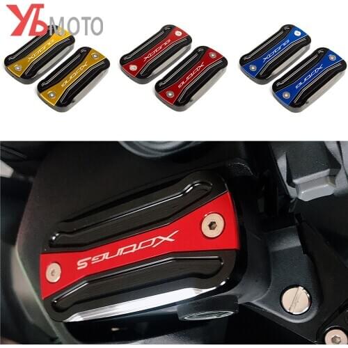 For KYMCO XCITING 250 300 350 400 400s 2019 2020 2021 Motorcycle Aluminum Front Fluid Reservoir Cap With LOGO