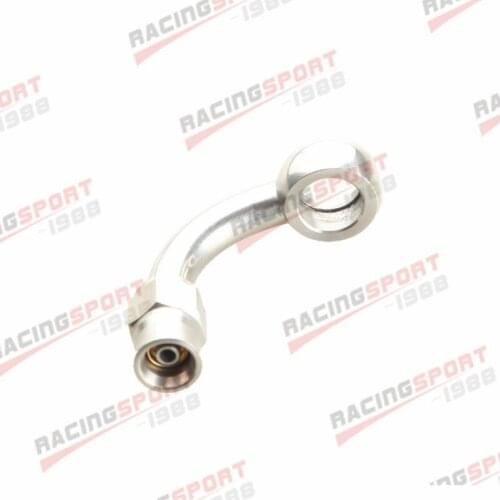 AN -3 AN3 To 10.2mm 3/8" 90 Degree Stainless Steel Banjo Eye Hose Fitting