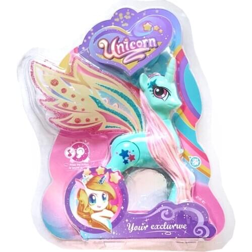 Lanyitoys Original New Arrival Lights and music My little ponies Action figure Anime model toys for girls Christmas gift
