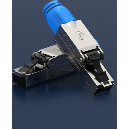 RJ45 Cat8 Shielded Toolless Field Connector 40G 2000MHz Termination Modular Plug Keystone Jack 8P8C For Ethernet Network Cable