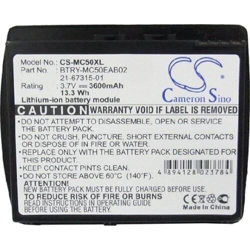 Cameron Sino 1600mAh/3600mAh Battery 21-67314-01, BTRY-MC50EAB00 for Symbol MC50, MC5040