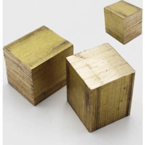 The knife handle hand material brass ingot 20-40x20-40x20-40mm Brass block