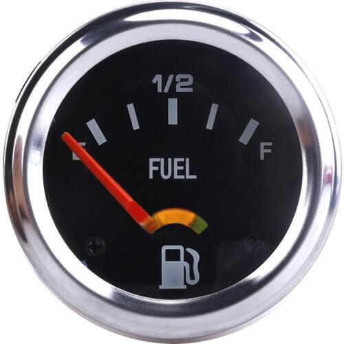 2'' 52mm 12V DC Mechanical Car Fuel Level Gauge Black Oil FG /Car Meter E-1/2-F TT101086