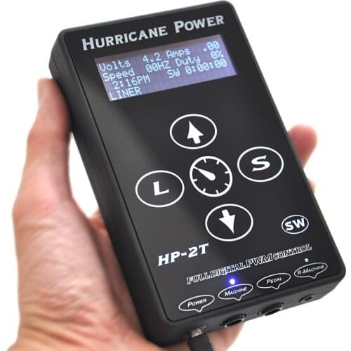 Upgrade Hurricane HP 2T Tattoo Power Supply Touch Screen For Tattoo Machine Makeups