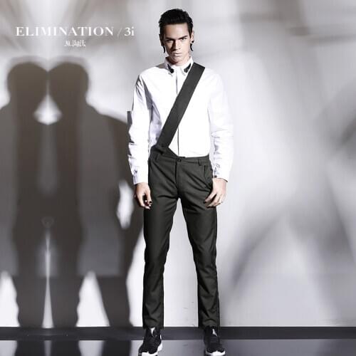 2015 new mens clothing personalized military slim skinny one piece pants bib pants male singer costumes clothing