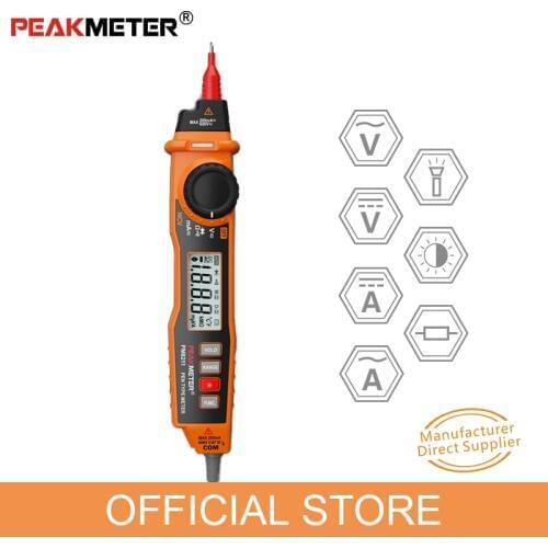 PEAKMETER MS8211 Digital Multimeter 2000 Counts Pen Type with Non Contact ACV/DCV Electric Handheld Tester