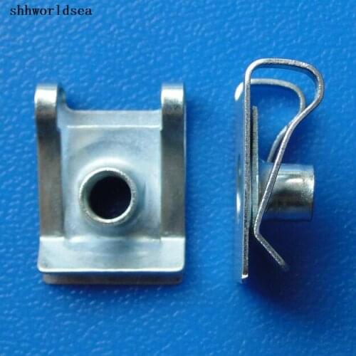Shhworldsea 100pcs Free Shipping Zinc Silver U-Type Iron Clip Auto Fastener