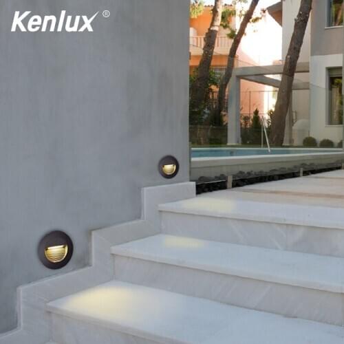 Modern Waterproof outdoor 3W LED Step lamp IP65 Aluminum Round 85*85mm Wall Light Garden porch Sconce Decoration Light 110V 220V