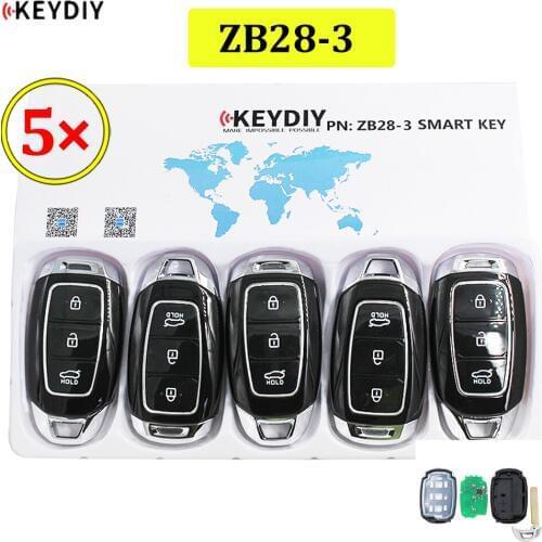 5PCS/LOT Universal ZB28 ZB28-3 KD Smart Key Remote for KD-X2 KD Car Key Remote Replacement Fit More than 2000 Models