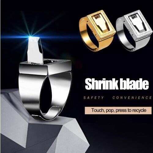 Protective Folding Ring Multi-Function Cutting Ring Hidden Switch Adjusteable Outdoor EDC Equipment Decoration For Adults Gift