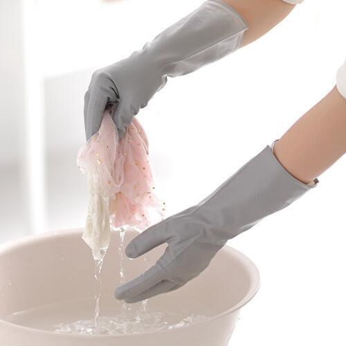 1 Pair Rubber Latex Household Gloves Dish Washing Cleaning Long Gloves Kitchen Gardening Tool