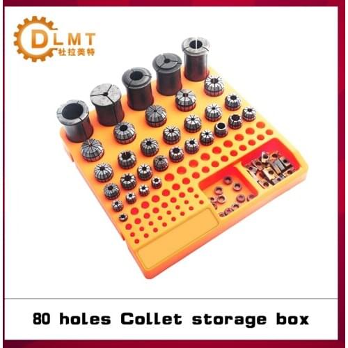 1pcs ER spring collet storage box 80-hole hard plastic ER chuck storage and arrangement for CNC machining center