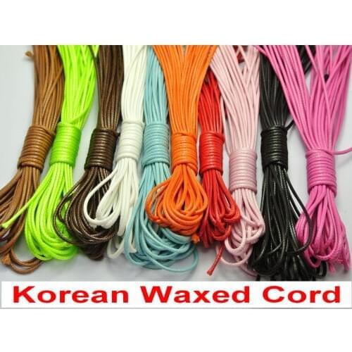 100 Meters Mixed Color Korean Waxed Cord Thread Line 1.5mm for Jewelry String