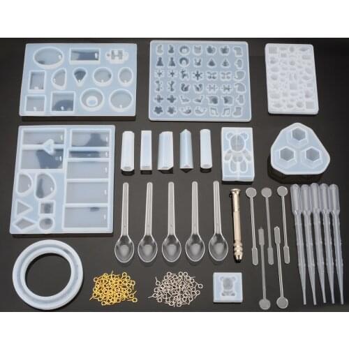 229Pcs/kit Jewelry Pendant Making Mold DIY Resin Casting Molds Silicone Jewelry Pendant DIY Craft Handmade Supplies