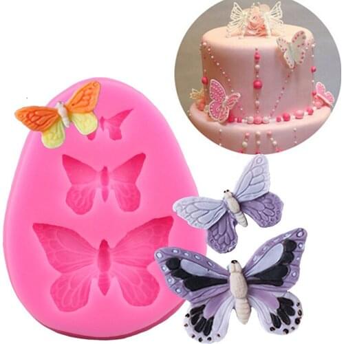 3in1 Butterfly Silicone Cake Mold Silicone Forms Molds Decorating Cake Accessories Fondant For Decoration Cake Baking Cake Tool