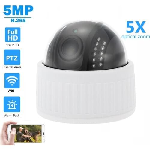 OwlCat 5MP 2MP Wifi IP Camera PTZ 5X Zoom 2.7-13.5mm Audio Monitoring Microphone TF/SD Card Slot P2P Security Video Surveillance