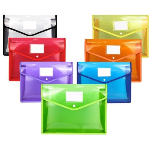 7PCS File Holder A4 Plastic Expandable File Wallet Folder Organizer Available in Multiple Colors Waterproof Document File Holder