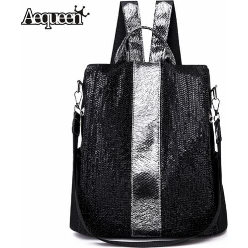 Aequeen Women's Backpacks With Sequins