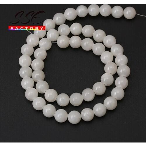 Wholesale Light Gray Jades Beads Natural Stone Loose Beads 4 6 8 10 12mm Needlework for Jewelry Making DIY Bracelet Necklace 15"