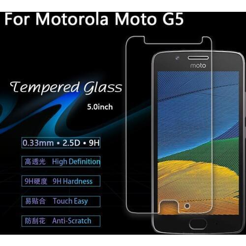 For Motorola Moto G5 5" XT1672 XT1676 Tempered Glass Screen Protector Film for Motorola Moto G5 plus glass Screen Protector