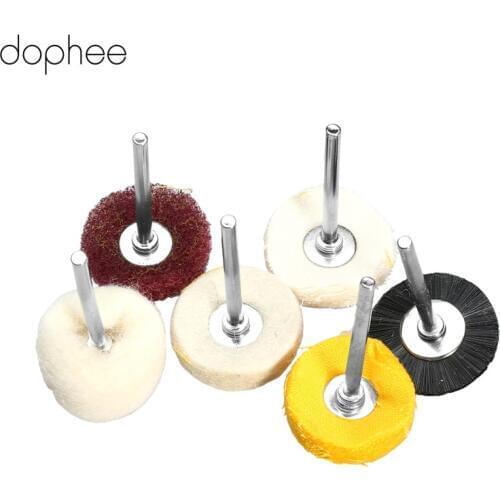 Dophee Dremel Accessories Felt Polishing Wheel Buffing Pad Burr Grinding Wheel Brushes for Rotary Tool Dremel Machine 60PCS