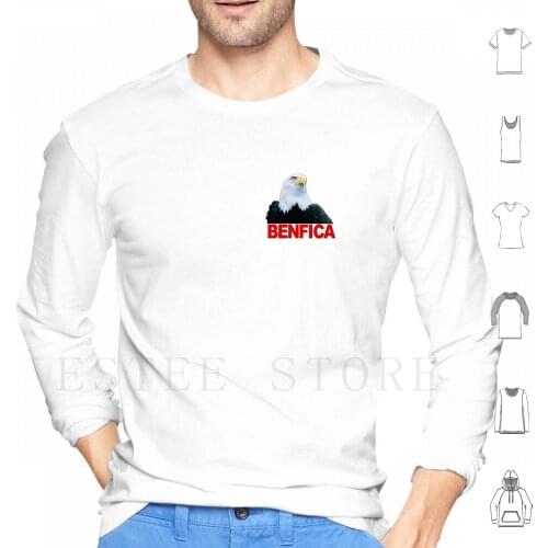 Aguia-Hoodie Long Sleeve Eagle Flying Eagle Lisboa Lisbon Portugal Soccer Football Primeira Liga Liga Nos Red White Aguia