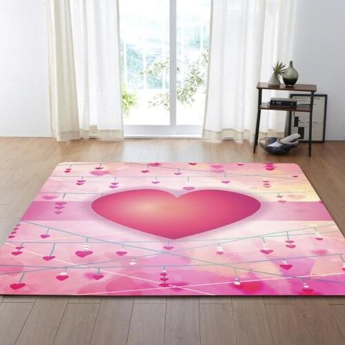 Heart-shaped Print Carpets For Living Room Home Decor Rugs Nordic Style Bedroom Rug Carpe Kids Large Play Area Mat Table Coffee