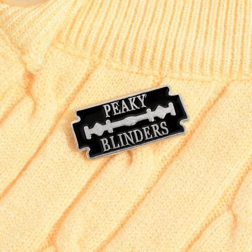 Creative Blinders Geometric Brooches Personality Pin Badge Enamel Backpack Lapel Pin Hat Jewelry Gift For Friends Wholesale