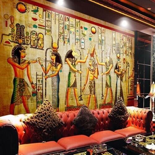 Custom Photo Wallpaper High Quality Modern Luxury 3D Wallpaper Wall Mural Papel De Parede Home Decor Egyptian Murals Pintado