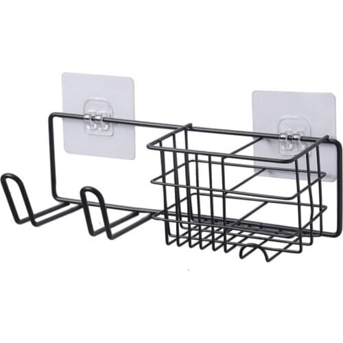 Wall Mounted Hair Dryer Storage Organizer Rack Holder Hanger Using in Bathroom S