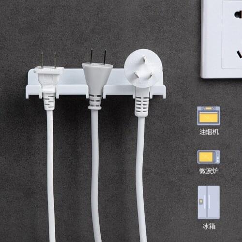 Punch-free paste hook wall-mounted toothbrush rack bathroom toilet Multifunctional sticky hook bedroom household Plug storage
