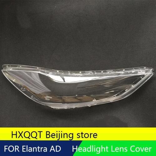 Front headlights headlights glass lamp shade shell lamp cover transparent masks To for HYUNDAI Elantra AD 2015-2018