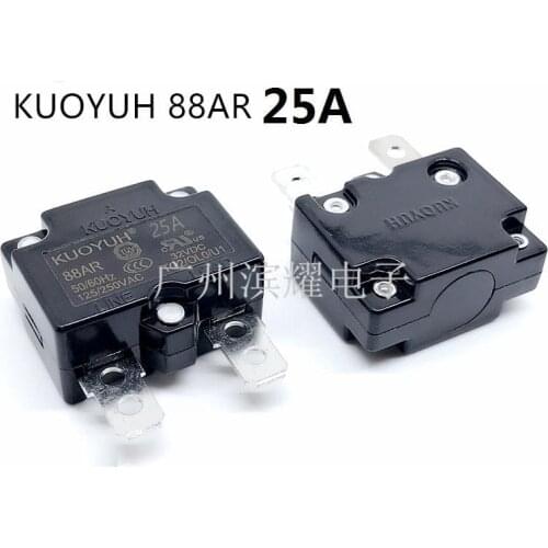 4Pcs Taiwan KUOYUH 88AR-25A Overcurrent Protector Overload Switch Automatic Reset