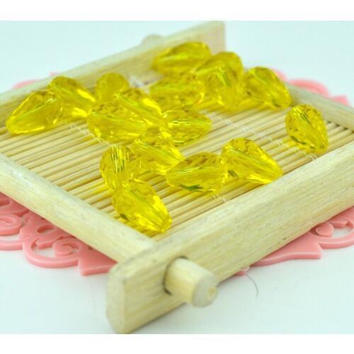 Yellow Color Tear Drop Crystal Jewelry Beads 70pcs/lot 5x7mm Loose Spacer Glass Beads for Handmade Jewelry Making Accessories