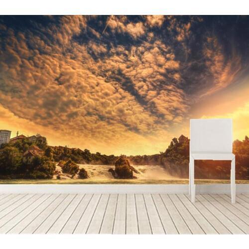 Custom large murals,Rivers Waterfalls Sky Scenery Clouds Nature wallpapers,living room sofa TV wall bedroom papel de parede