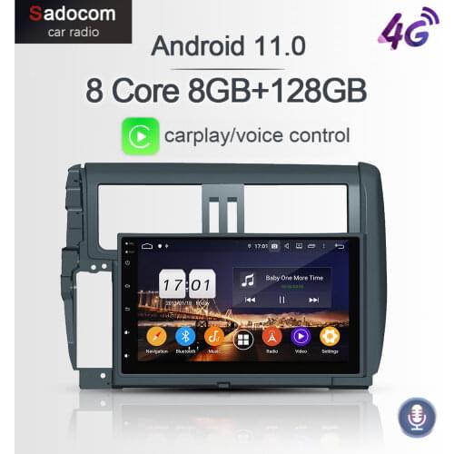 PX6 DSP Android 10.0 64GB ROM 4GB RAM 8 CORE Car DVD Player 4G car radio 5.0 RDS autoradio GPS map For Toyota PRADO 2010 - 2013