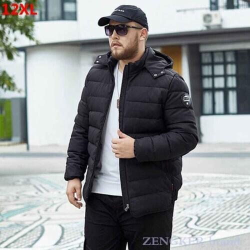 Winter trend loose plus size cotton clothes tide oversized 12XL 11XL 160kg can wear jacket Parkas coats for men winter jacket
