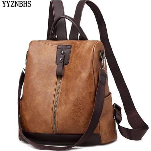 Hot Bagpack Women Designer Backpack Female Bookbag Soft Leather School Bags For Teenage Girls Travel Back pack Mochila Feminina