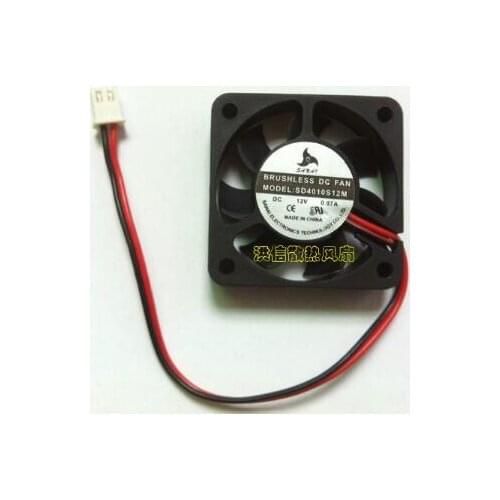 SANAI SD4010S12M DC 12V 0.07A 40*40*10mm 4CM 2-wire ultra quiet cooling fan