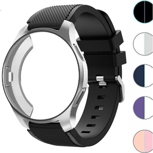 Silicone Case+band For Samsung Galaxy watch 46mm/42mm strap Gear S3 Frontier Band Sports watchband+Protector watch case 45mm