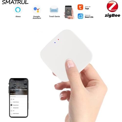 SMATRUL Tuya ZigBee 3.0 Gateway Smart Hub Bridge,Mini Wireless USB Powered,Can Remote Voice Control, For Alexa Google Home
