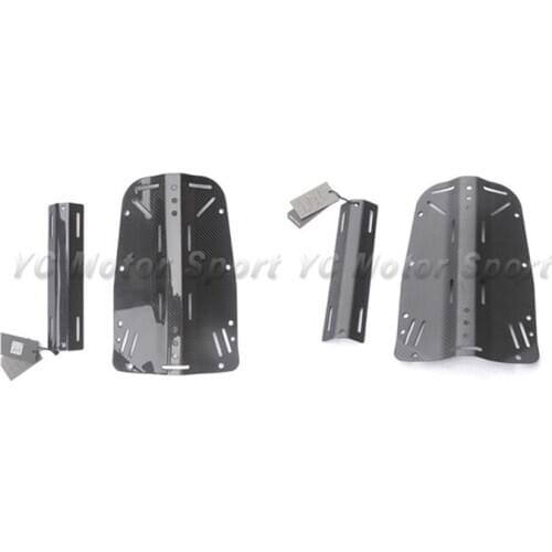 Dry Carbon Fiber Twill Weave Glossy / Matte 2pcs Wing BCD Diving Back Plate Dive Tank Plate Cylinder Holder Tank Harness