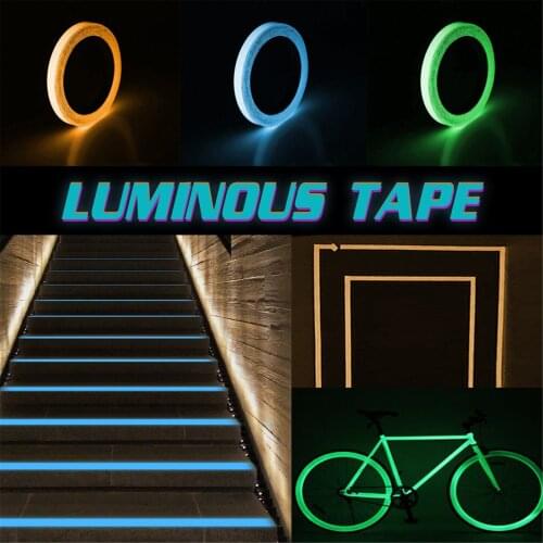 Luminous Tape Self-adhesive Glow Warning Tape In The Dark Wall Sticker Tape Fluorescent Emergency Sticker Home Decoration